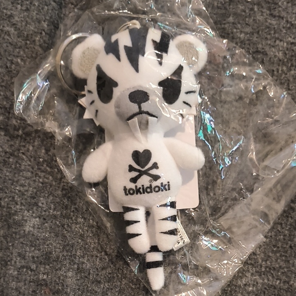 Tokidoki White and Black Stuffed Tiger Plush